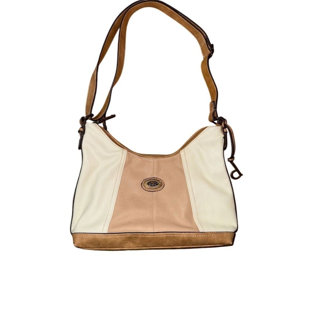 BOC Born Concept Women hobo Shoulder Bag Beige/Ivory Double Compartment charger